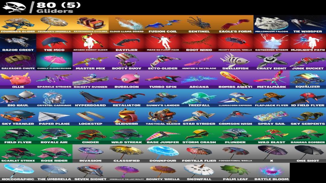 Diverse Fortnite Collection with 125 Unique Skins 🎭🖥