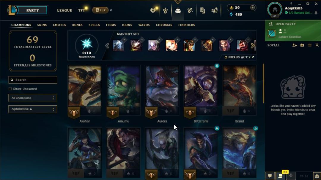 Silver Rank Account with 21 Champions and 5 Skins on EU West