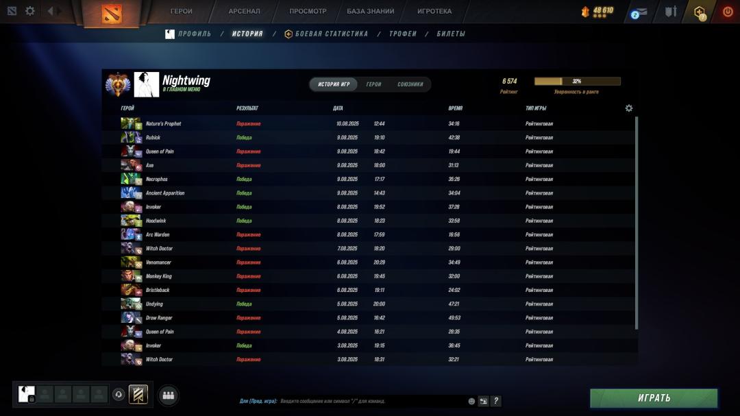 High-Ranked Dota 2 Account with Impressive MMR