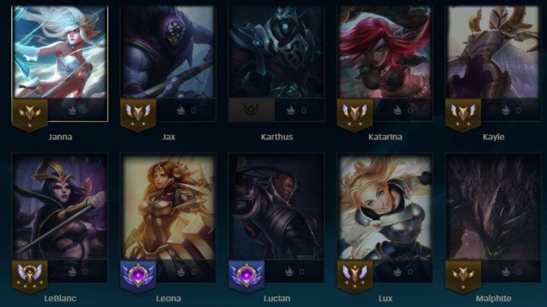 Unranked Account with 62 Champions and 14 Skins on EU West