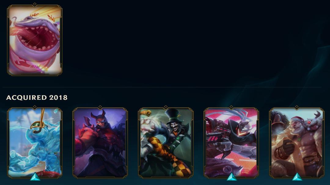 Unranked Account on EU West with 138 Champions and 124 Skins
