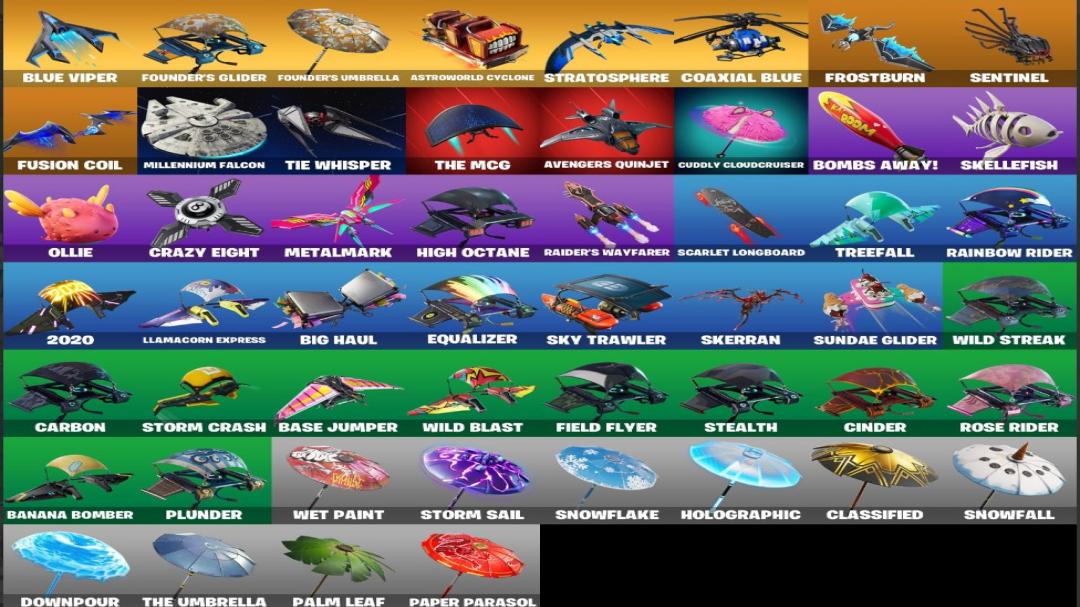 Diverse Collection of 44 Unique Fortnite Skins for PC Battle Royale