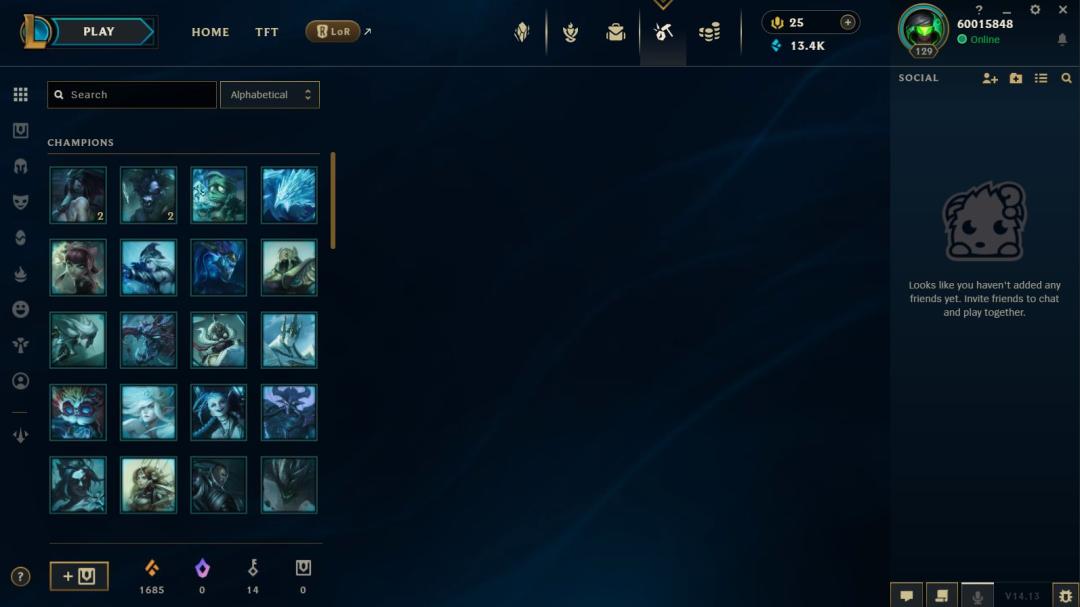 EU West Account with 78 Champions and 67 Skins, Level 129