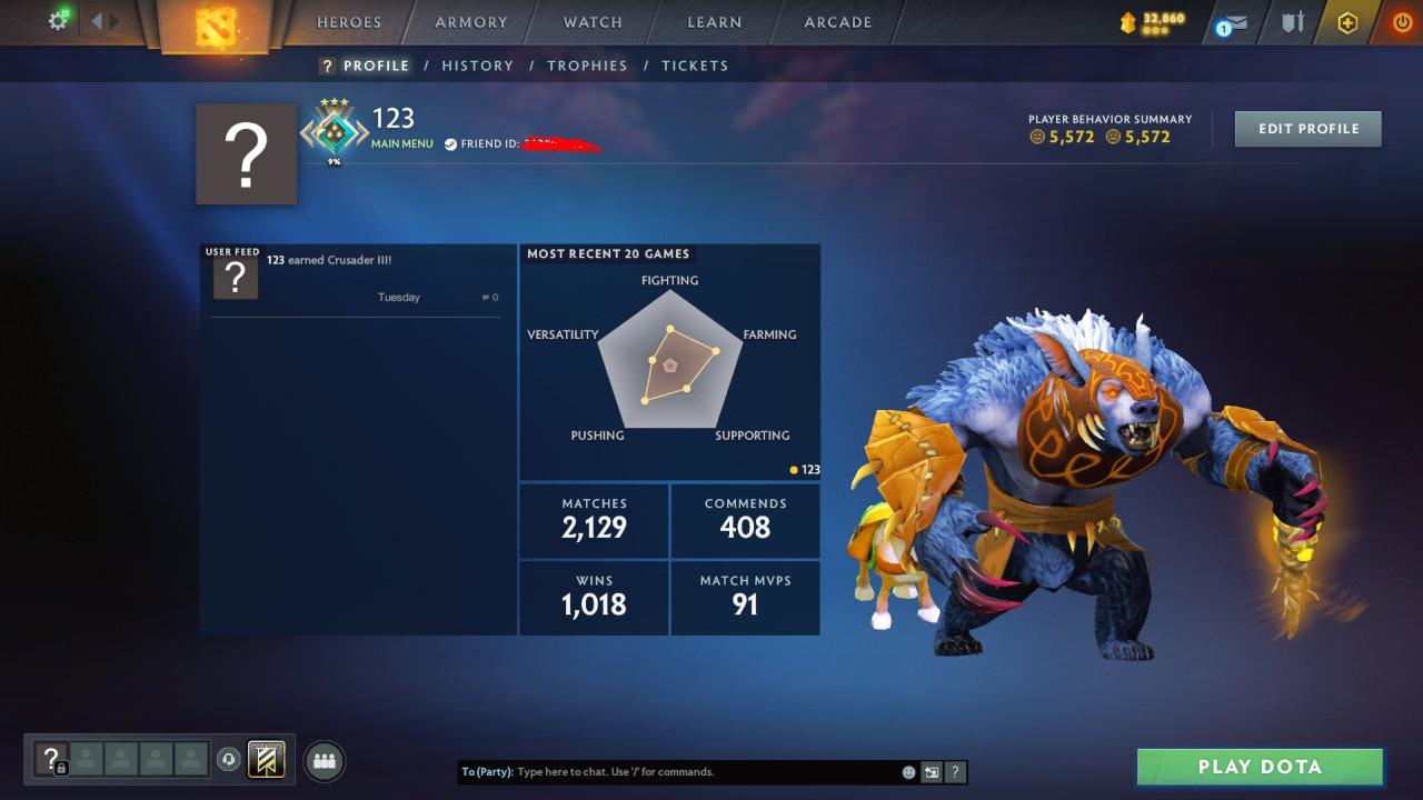 🎮 DOTA 2 Account with 1800 MMR, 5500 Behavior Score | 2500 Hours ⭐️