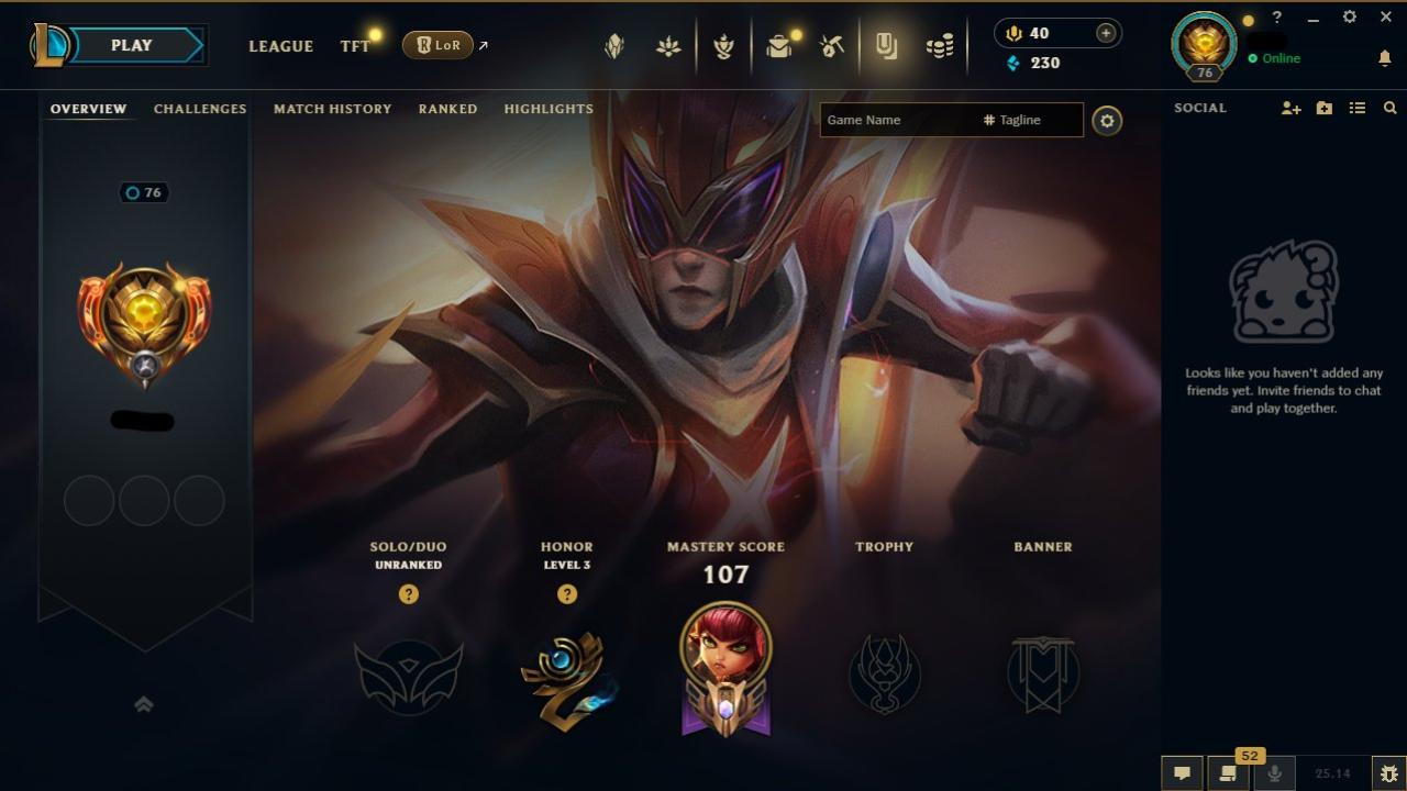 🎮 EU West | Level 76 | 49 Champions | 15 Skins | Unranked 🛡