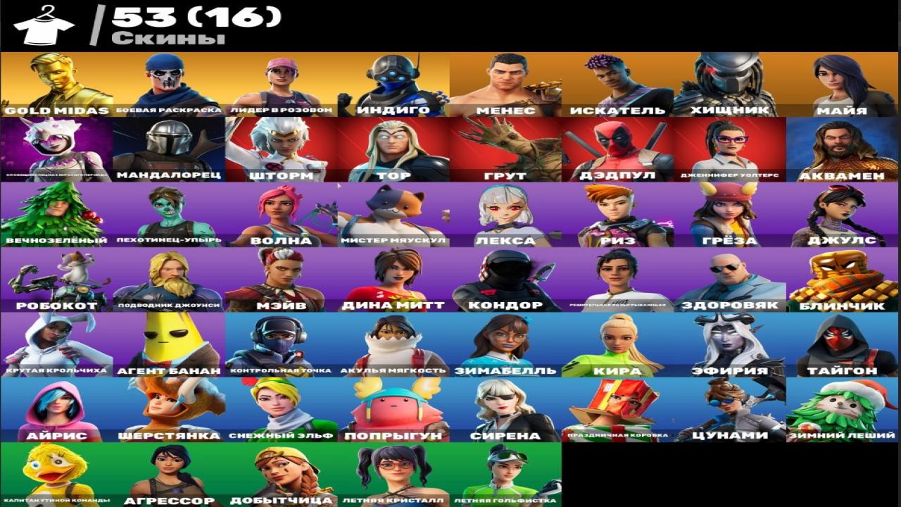 Diverse Collection of 53 Unique Skins for Battle Royale on PC