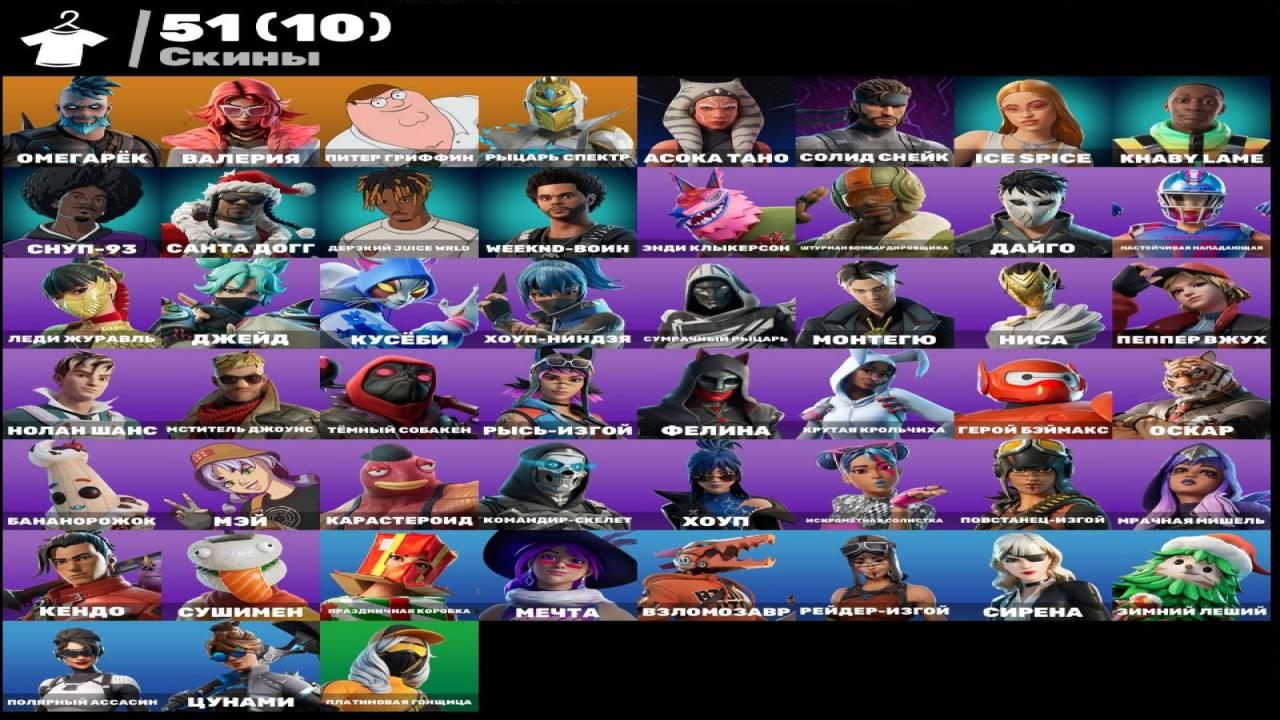 (PC) Battle Royale Fortnite Account | 61 Skins | 1 pcs. Available | 0 charged | $0 Left