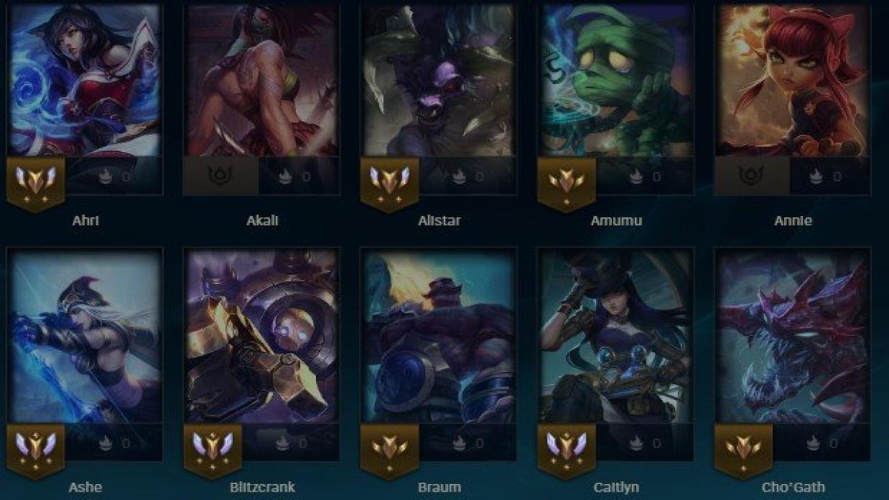 Unranked Account with 91 Champions and 22 Skins on EU Nordic &amp; East