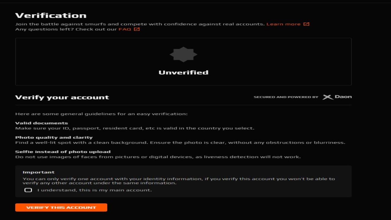 Prime FACEIT Account with Registration Available