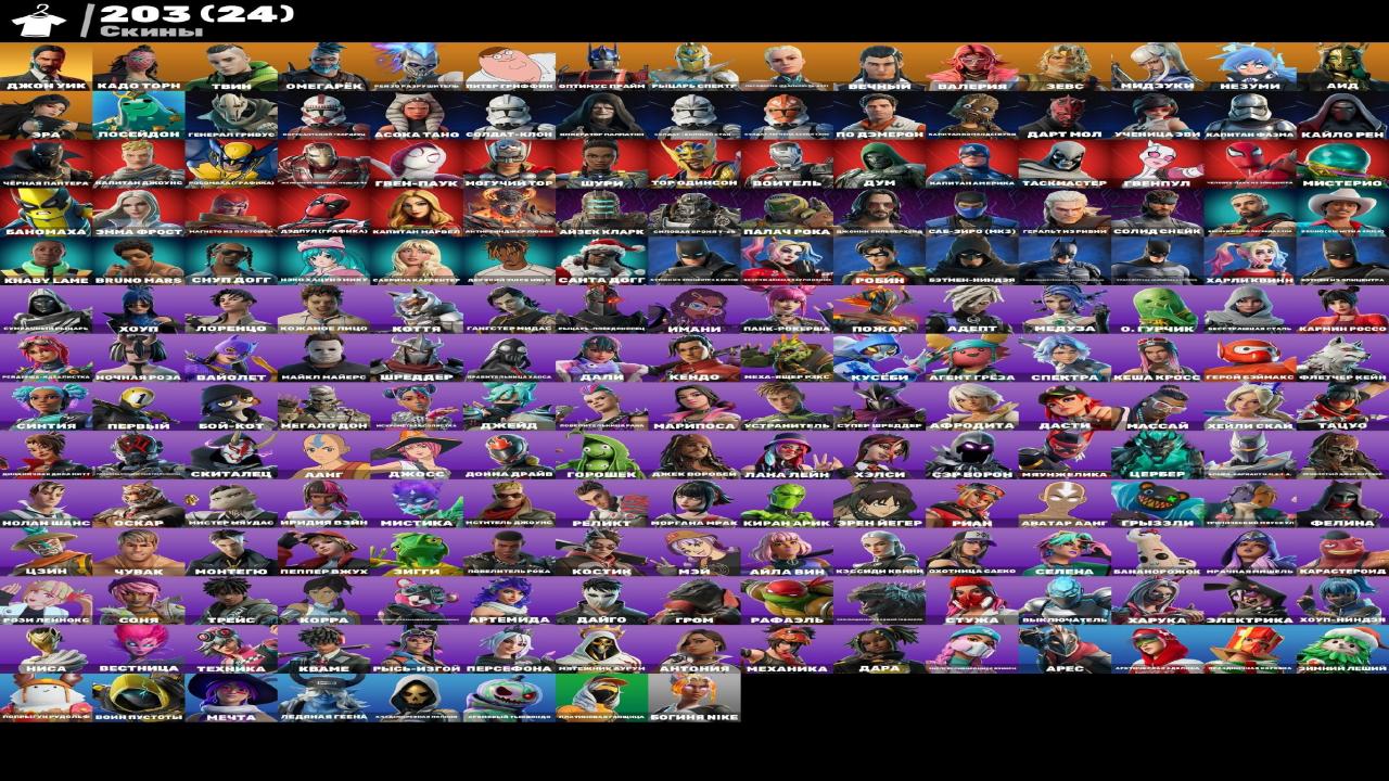 Diverse Fortnite Collection with 204 Skins on PC 🎭🖥