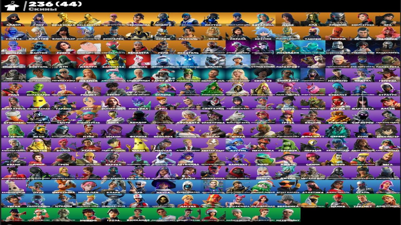 Unique PC Battle Royale Collection with 236 Skins 🎭🖥