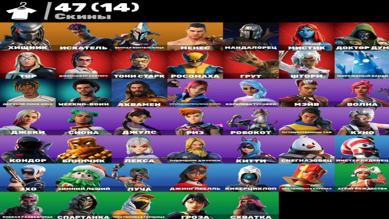 Diverse Fortnite Collection with 47 Unique Skins on PC 🎭🖥