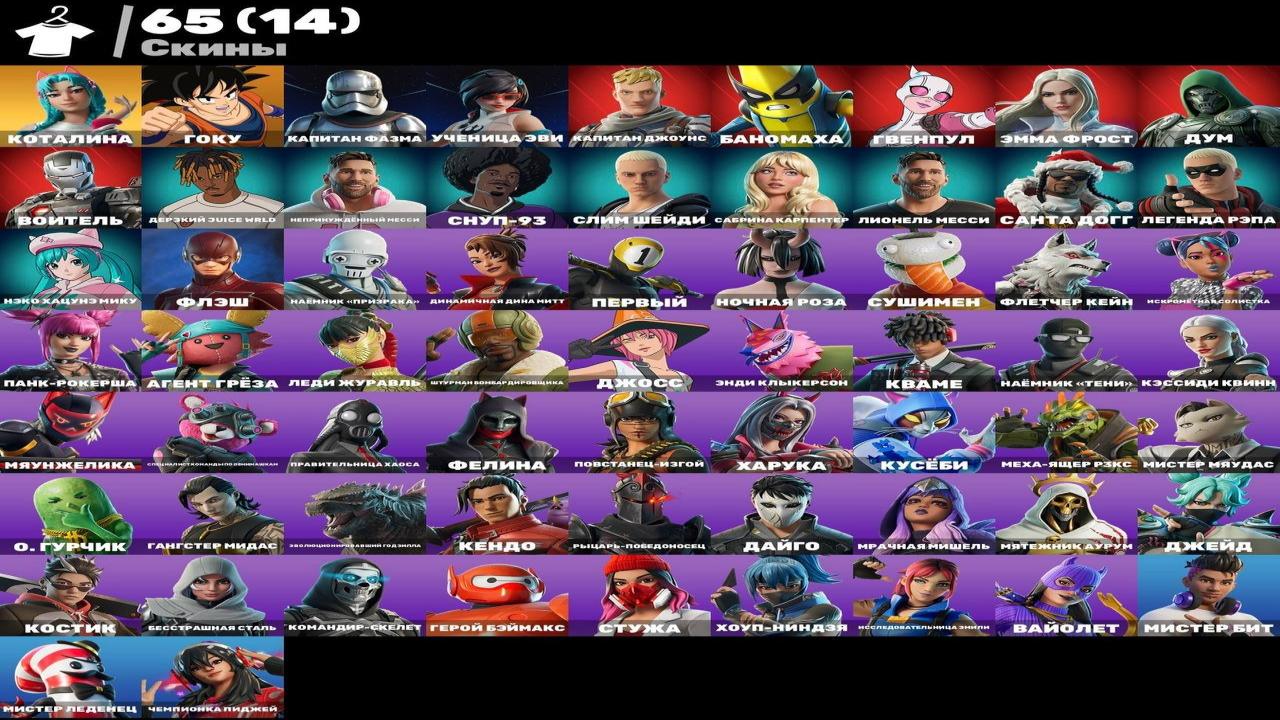 Diverse Collection of 65 Unique Skins for PC Battle Royale