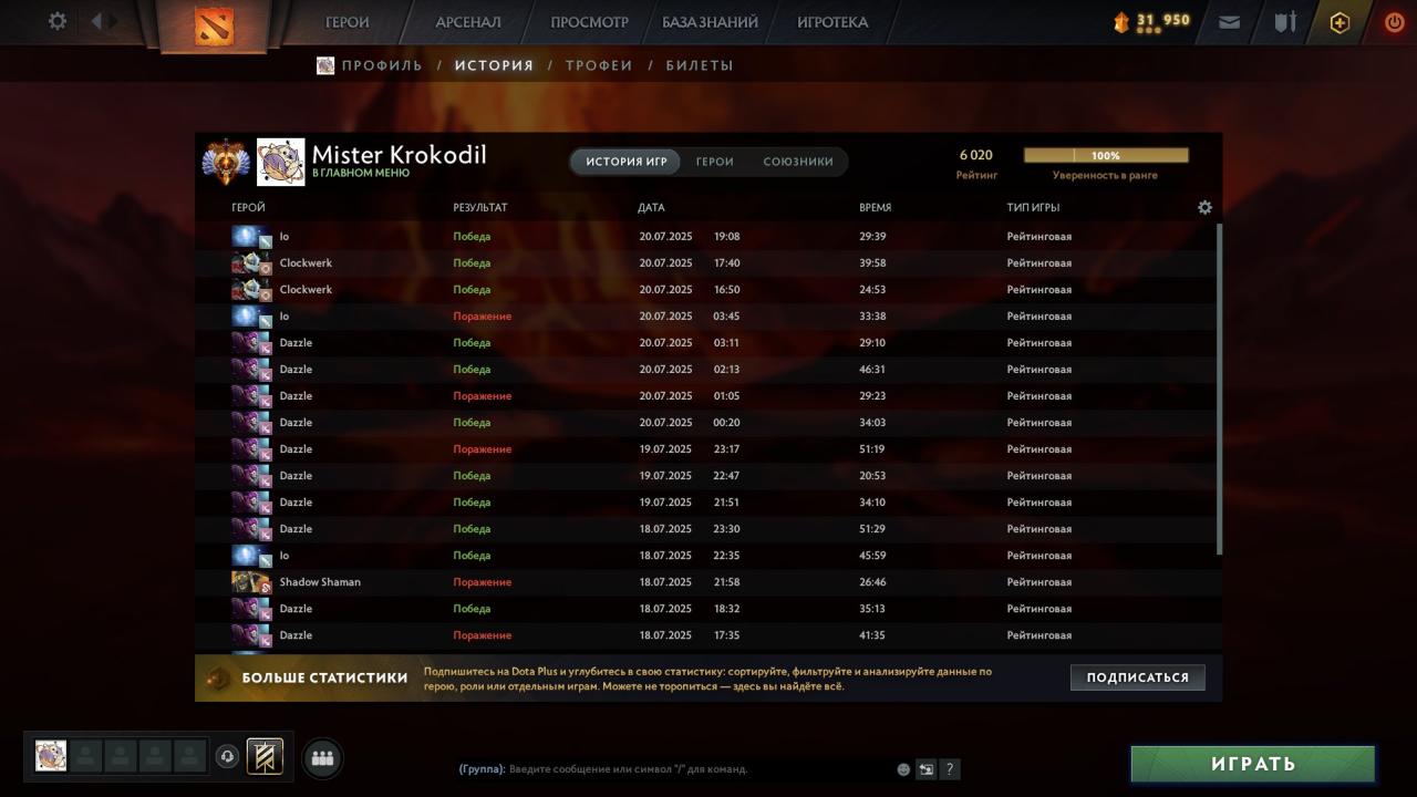 🏆 Dota 2 Account with 6020 MMR | 1350 Hours | 9032 Behavior Score 🎮