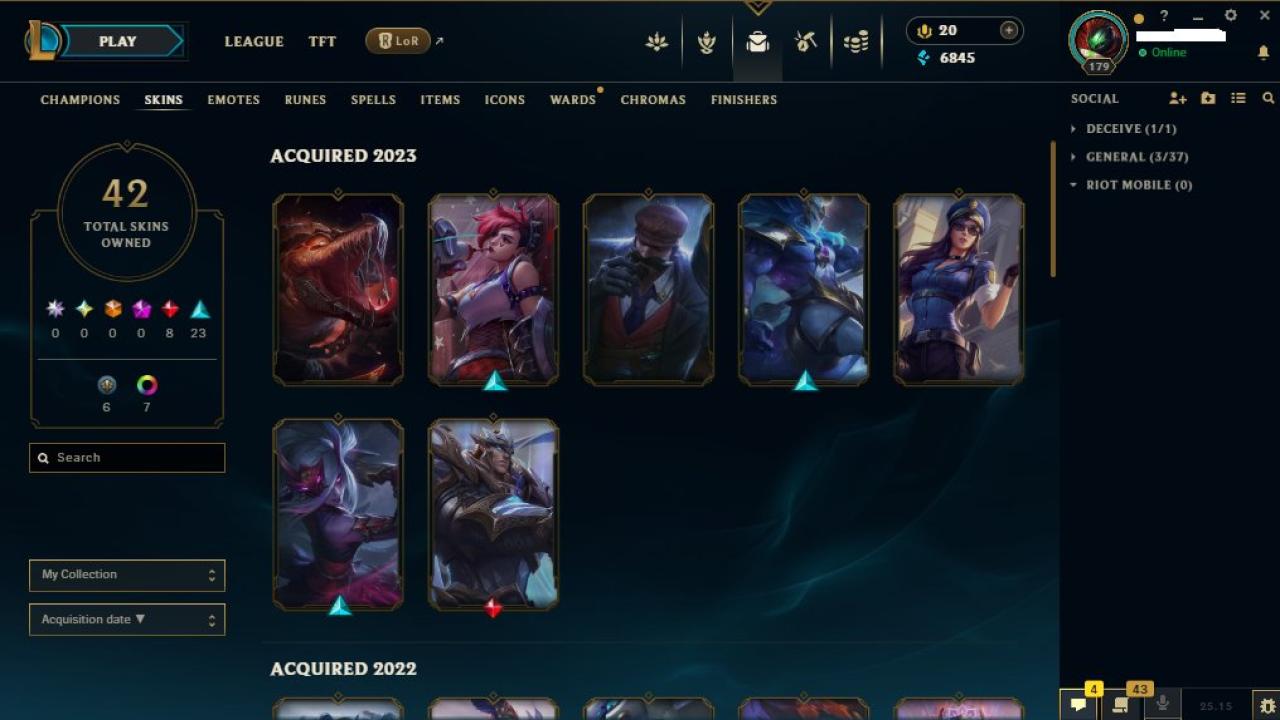 Epic EU West Account with 81 Champions and 42 Skins