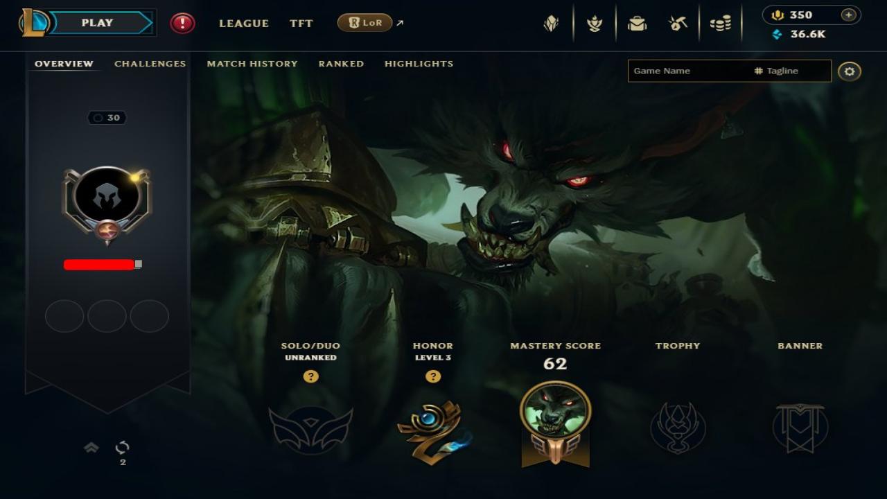 Unranked EU West Account with 3 Champions and 9 Skins