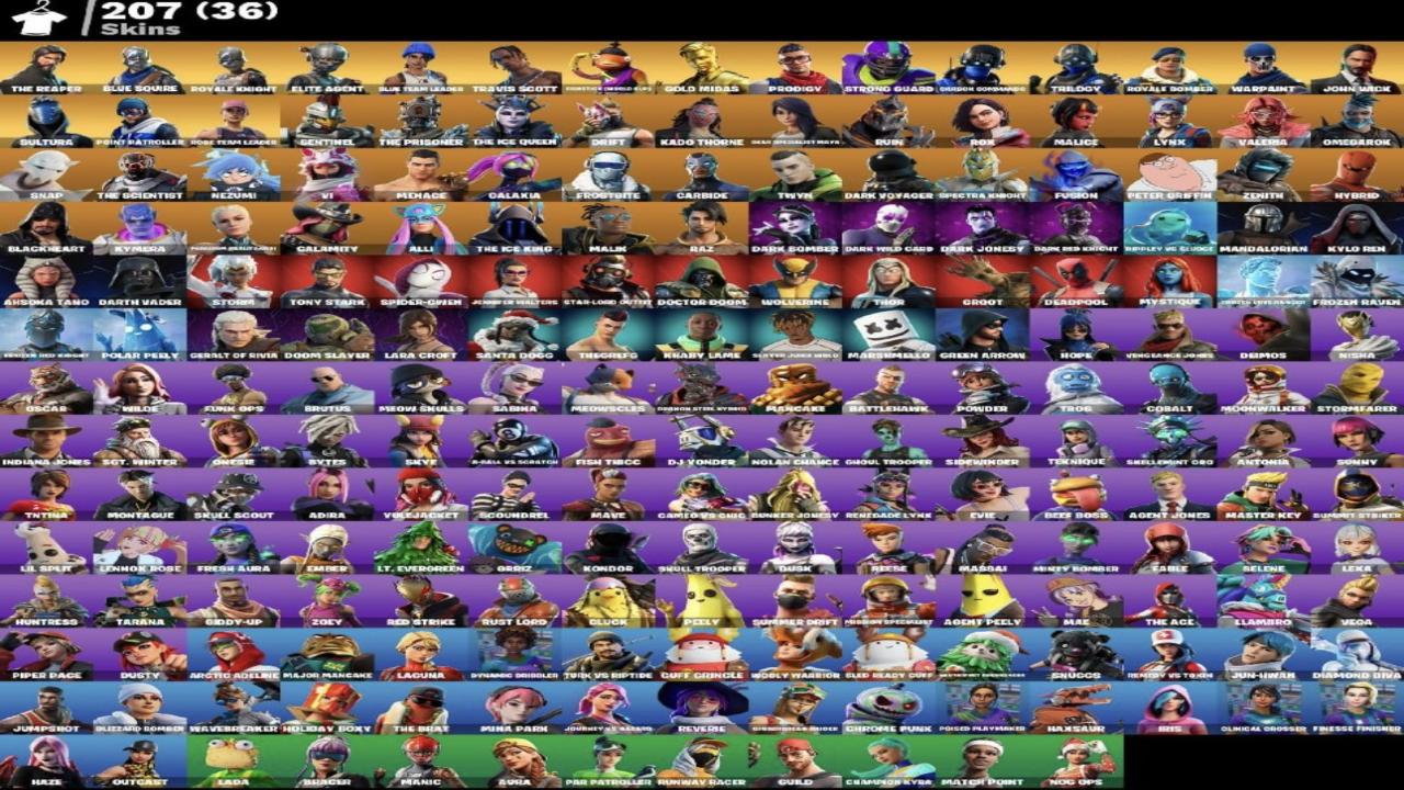 Diverse Collection of 207 Skins for PC Battle Royale 🎭🖥