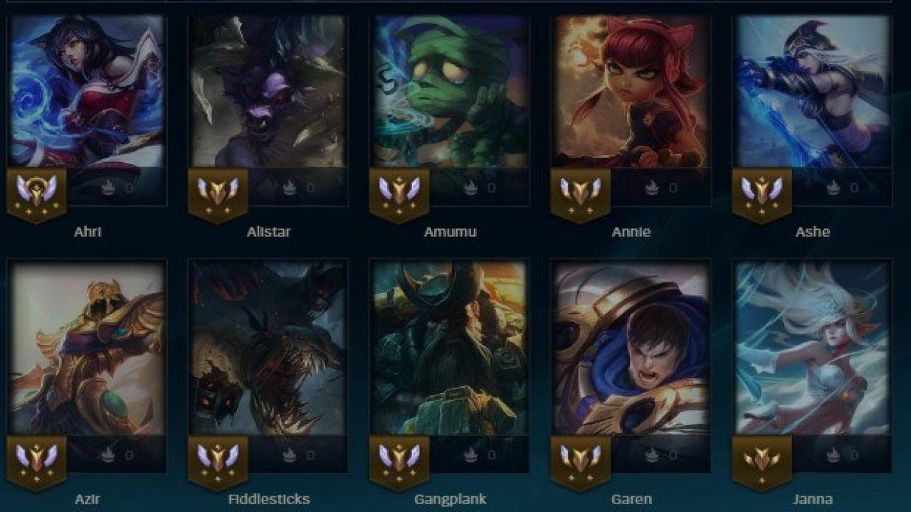 Level 30 Account with 31 Champions and 4 Skins on NA Server
