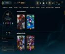 Level 210 Account with 144 Champions and 98 Skins on EU Nordic &amp; East