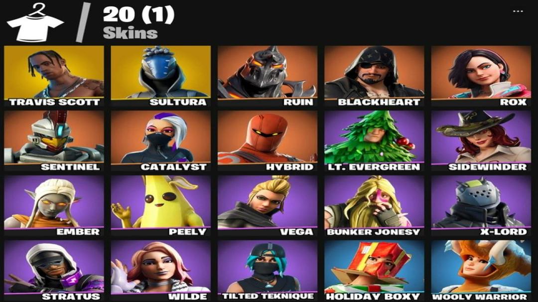 Diverse Fortnite Collection with 20 Unique Skins on PC 🖥🎭