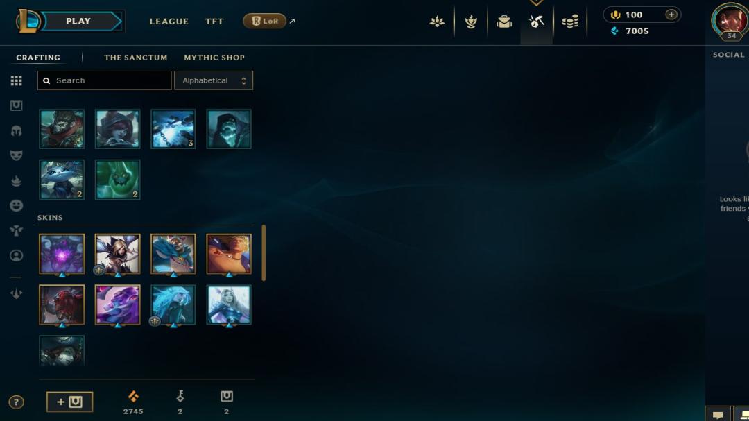 EU West Level 34 Account with 37 Champions and 3 Skins
