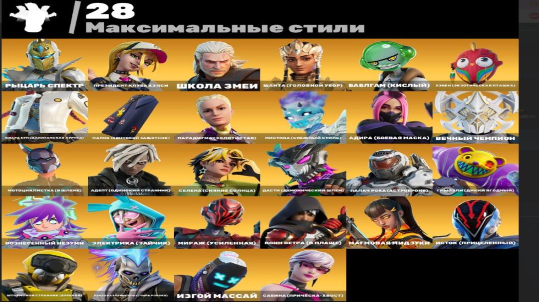 Diverse Fortnite Collection with 71 Unique Skins 🖥🎭