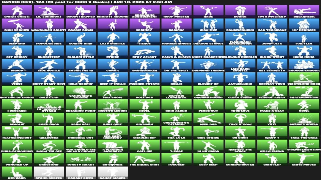 Diverse Fortnite Collection with 138 Unique Skins 🎭🖥