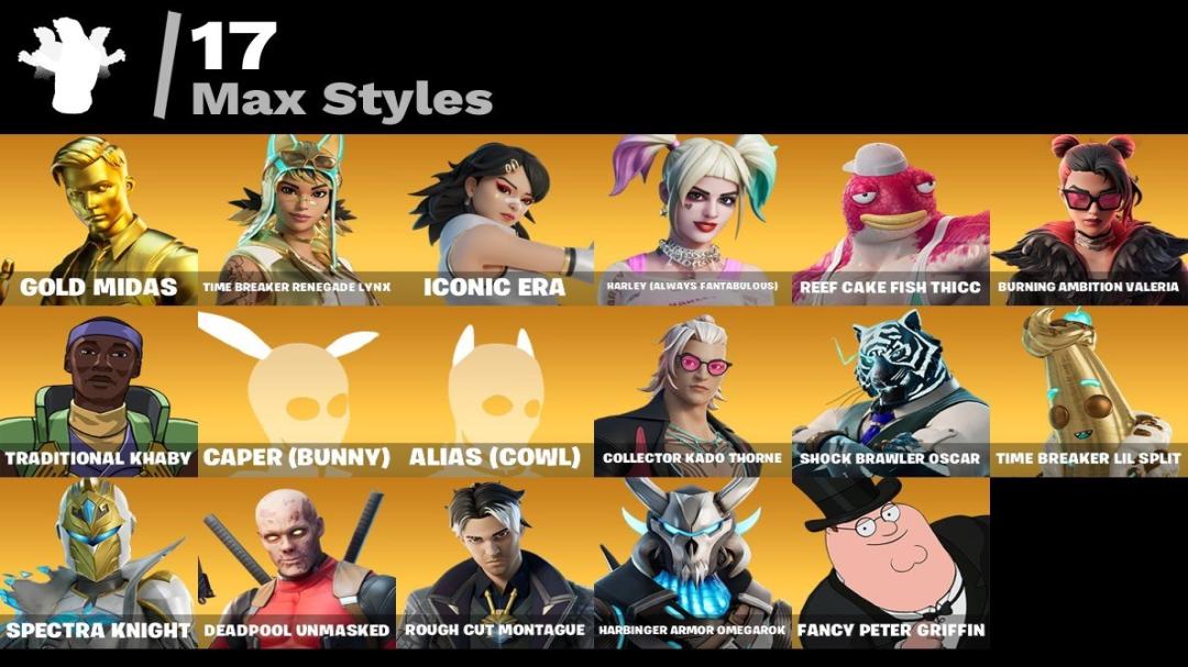 Diverse Collection of 78 Unique Skins for PC Fortnite