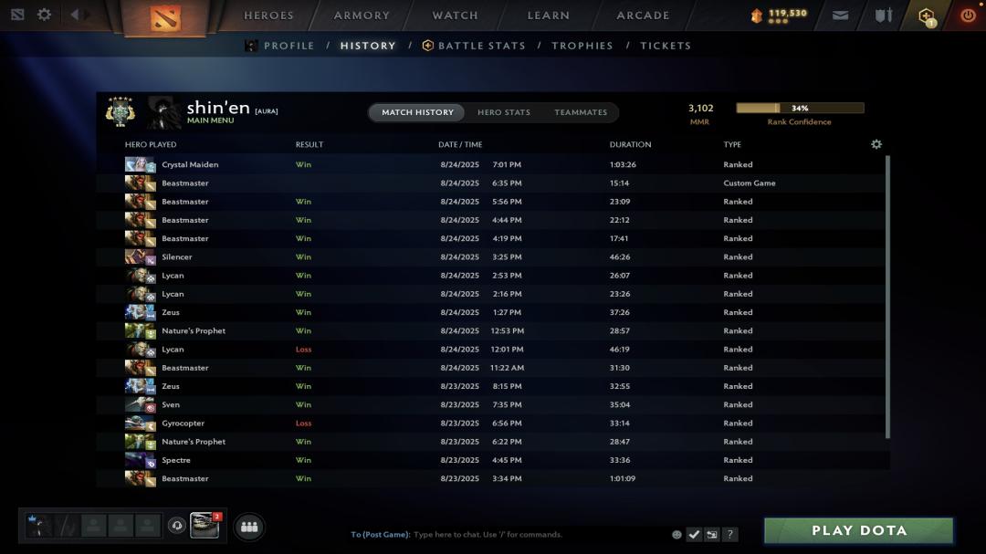 🏅 MMR 3100 | 🕒 1555h | 🛡 Integrity 10500