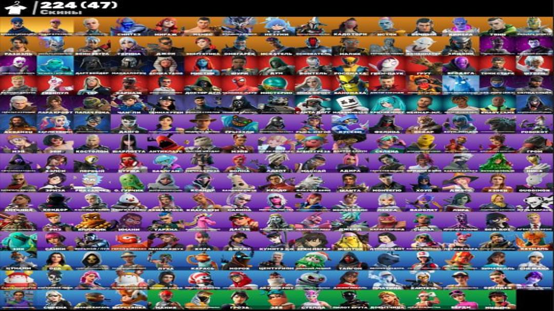 Diverse Fortnite Collection with 224 Unique Skins 🎭🖥