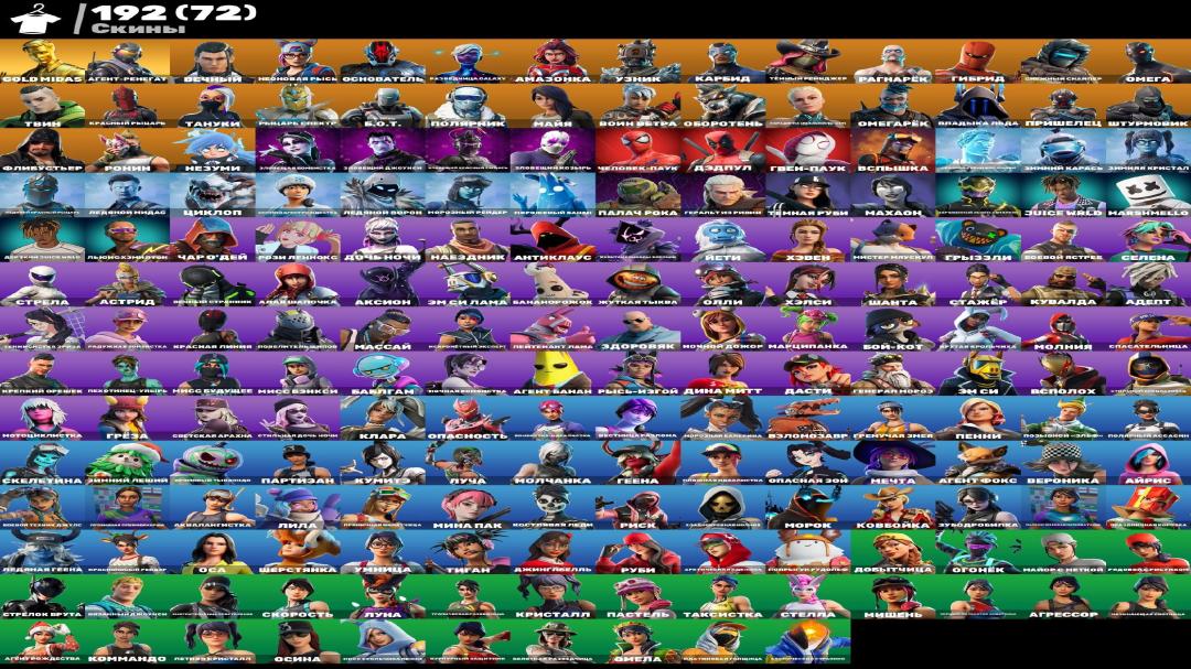 Diverse Collection of 192 Unique Skins for Battle Royale 🖥🎭