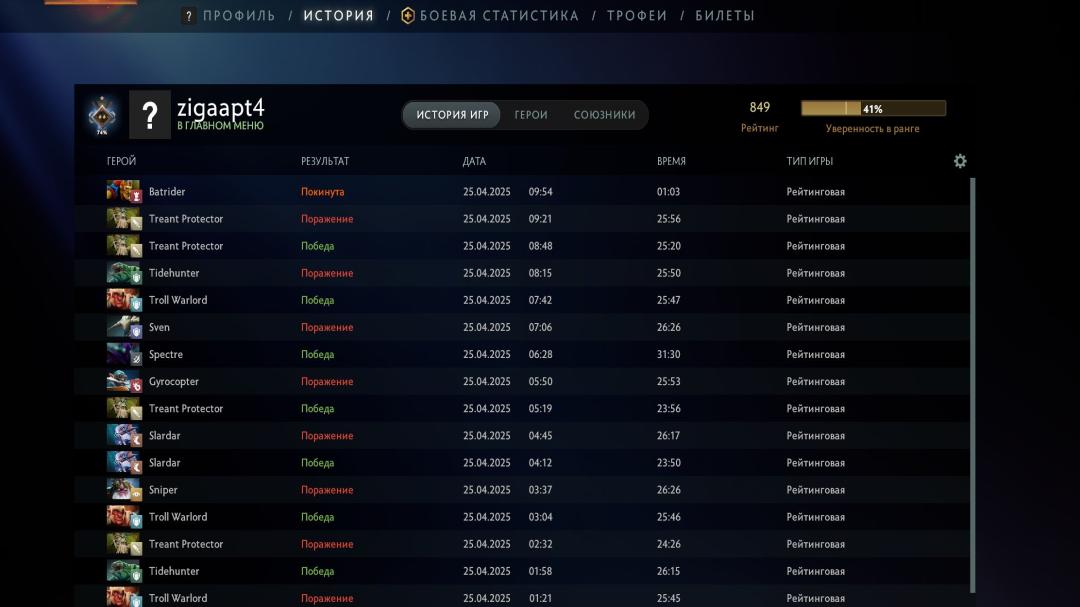 🏅 MMR 849 | 🕒 499h | 🛡 Integrity 9578