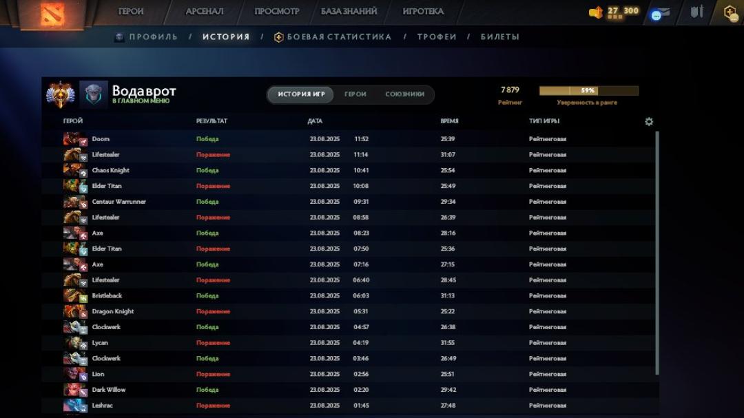 🏅 MMR 7879 | 🕒 160h | 🛡 Integrity 11387