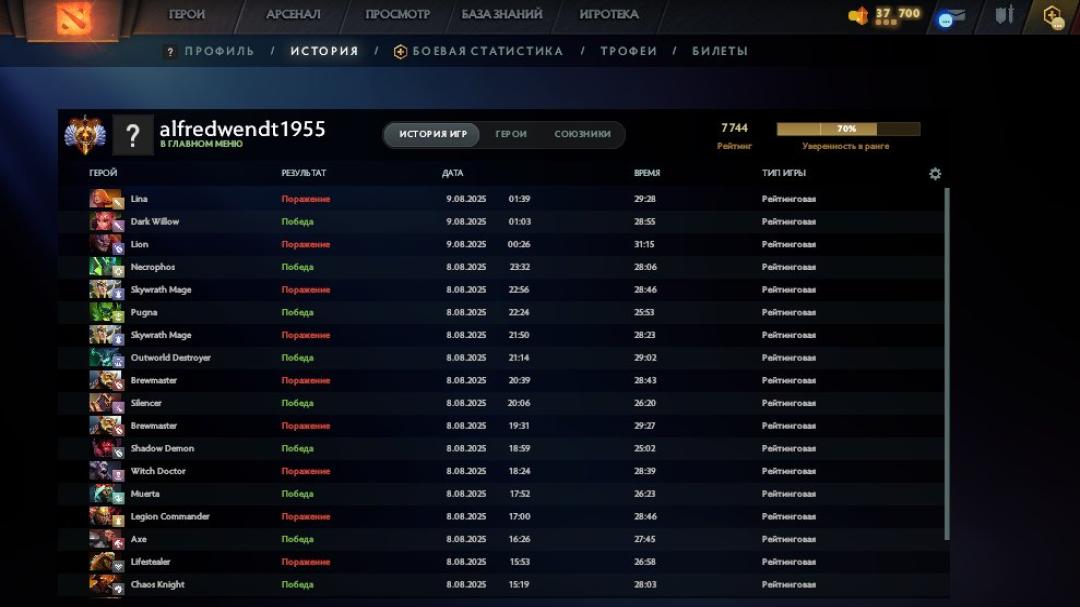 🏅 MMR 7744 | 🕒 633h | 🛡 Integrity 12000