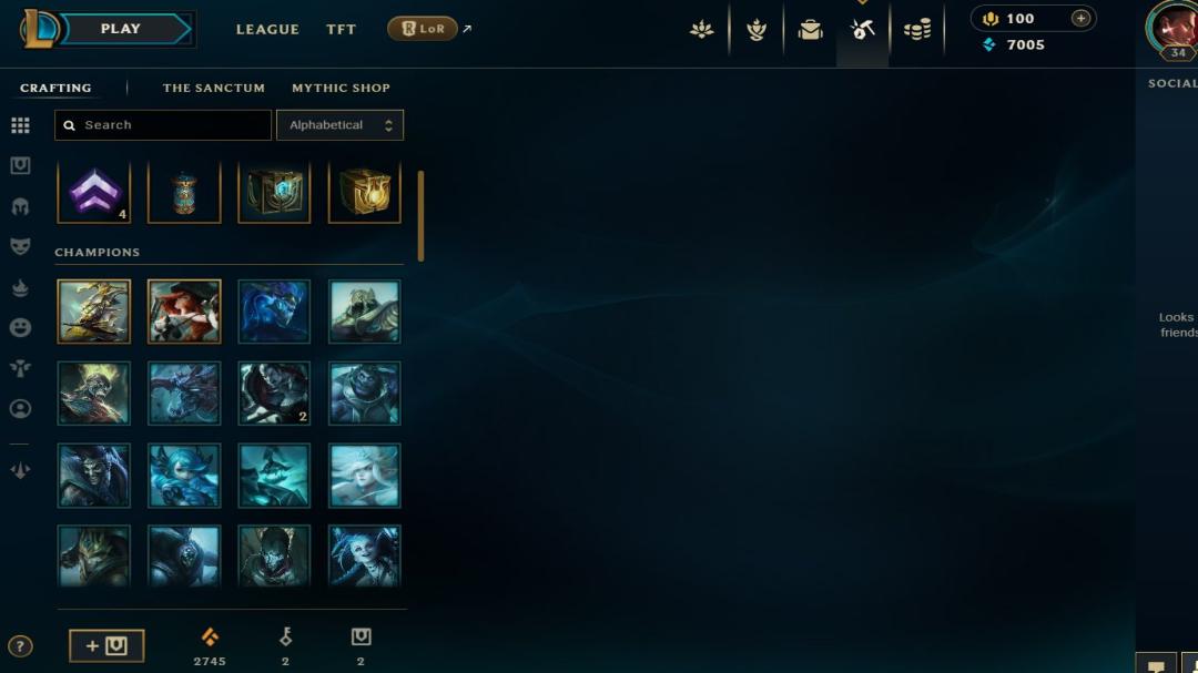 EU West Level 34 Account with 37 Champions and 3 Skins