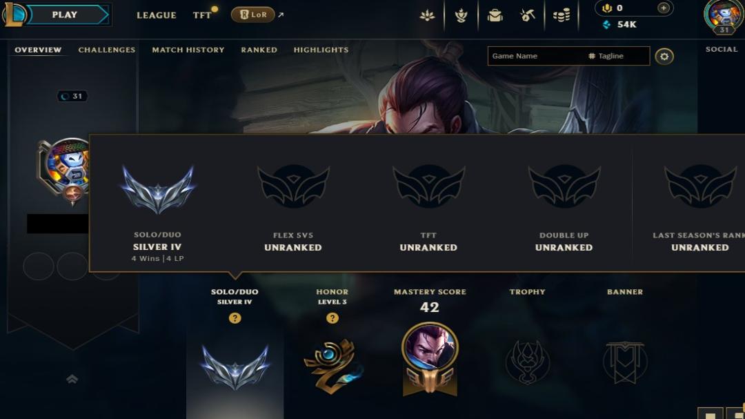 Level 31 Silver EU West Account with 11 Champions and 4 Skins