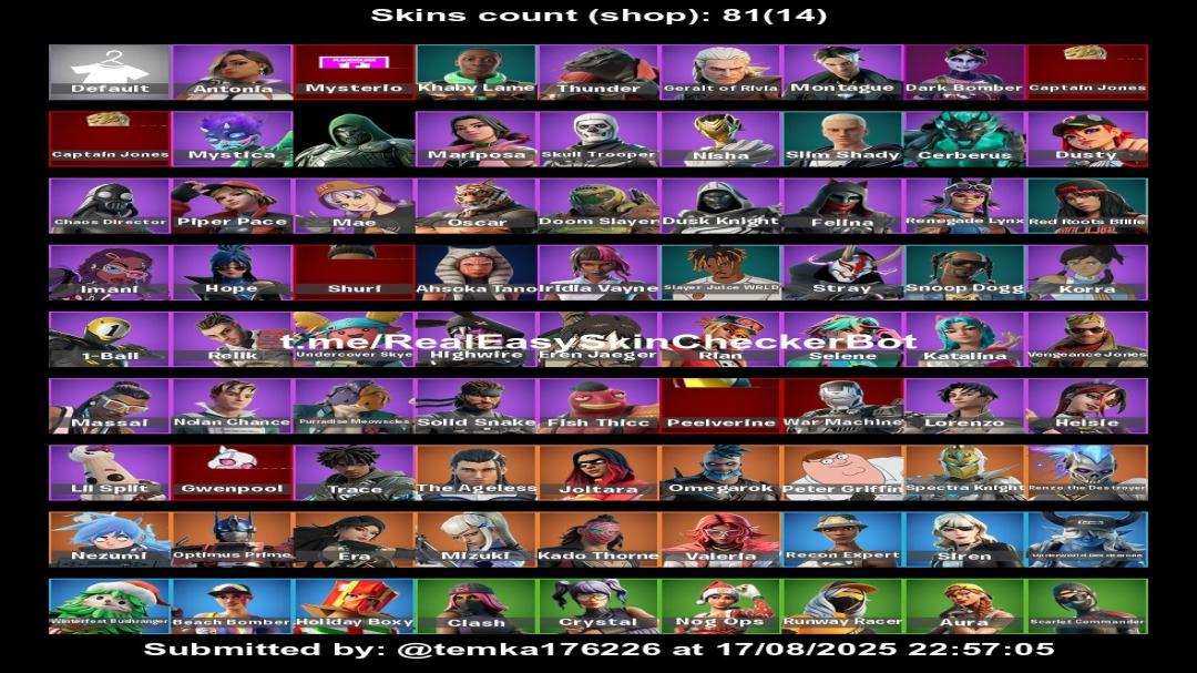 Diverse Battle Royale Collection with 82 Unique Skins 🖥🎭