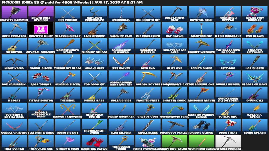Impressive Fortnite Collection with 71 Unique Skins on PC 🎭🖥