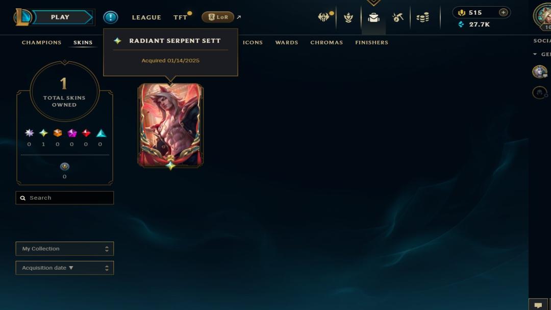 EU West Level 10 Account with 9 Champions and 8 Skins
