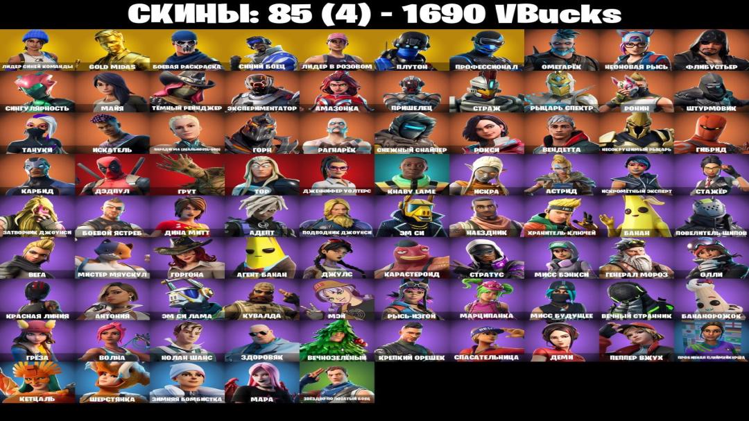 Diverse Collection of 85 Unique Skins for PC Battle Royale