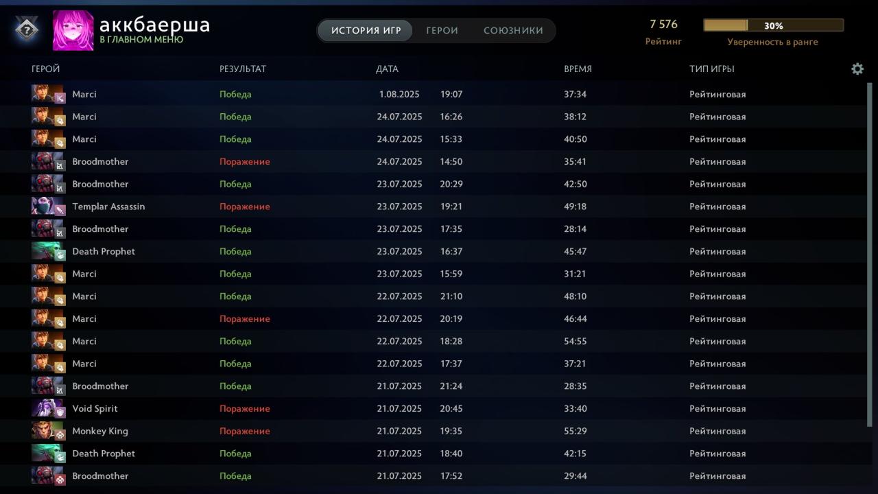 🏅 MMR 7576 | 🕒 1100h | 🛡 Integrity 11933