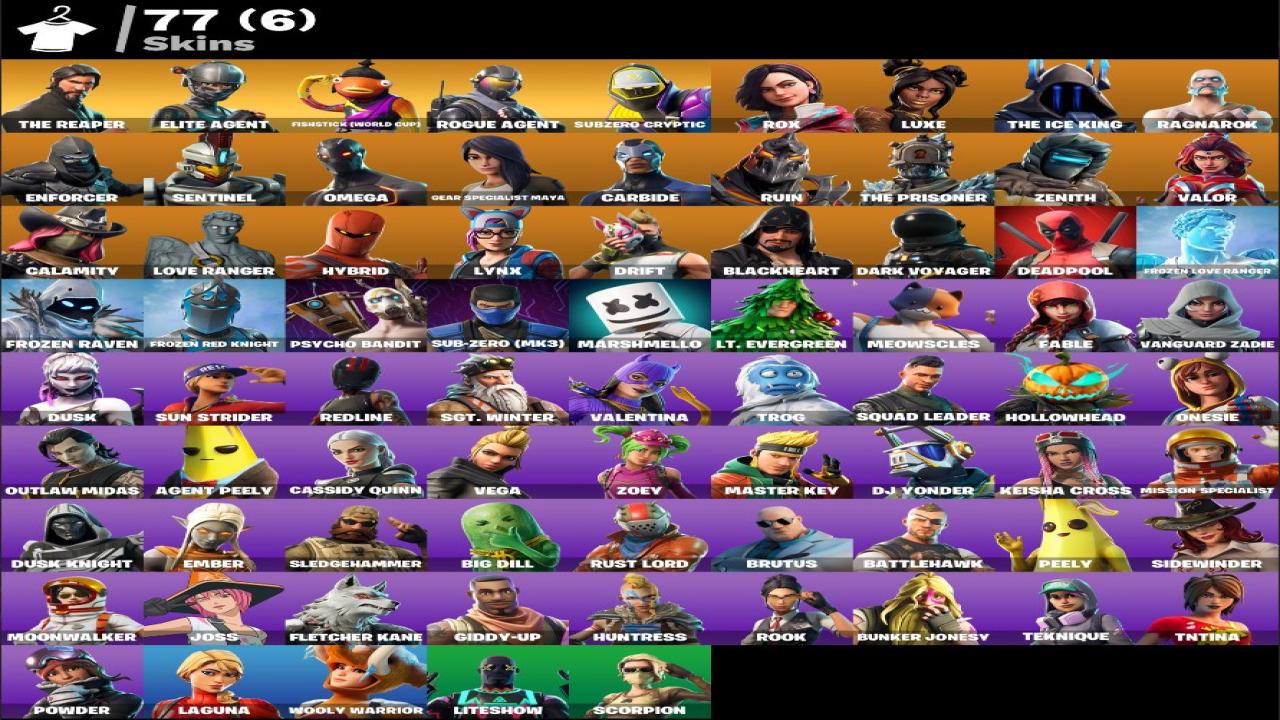 Diverse Collection of 77 Skins for PC Battle Royale 🎭🖥
