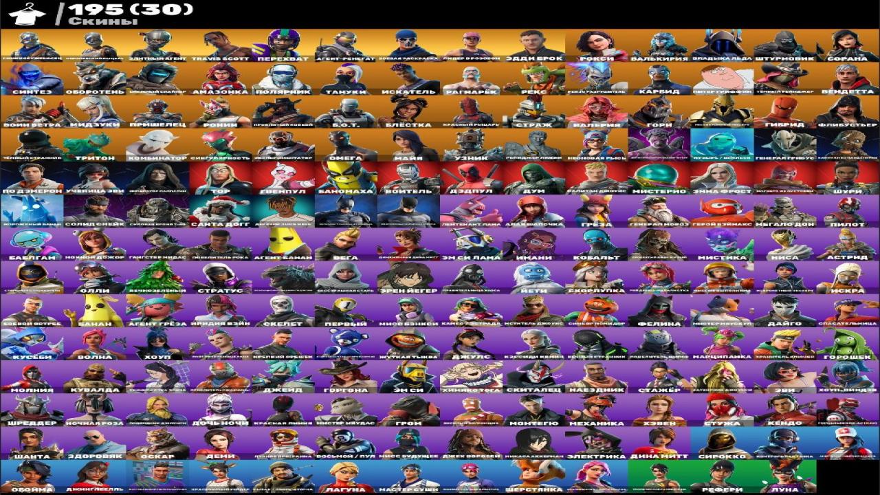 Diverse Collection of 195 Skins for PC Battle Royale
