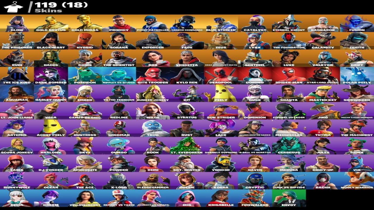 Diverse Collection of 119 Skins for PC Battle Royale 🎭🖥