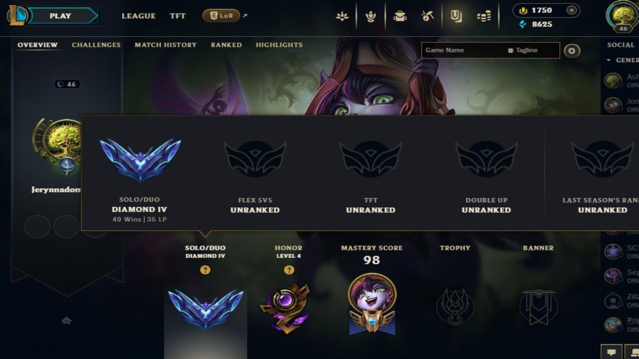Diamond Account on EU West with 20 Champions and 18 Skins
