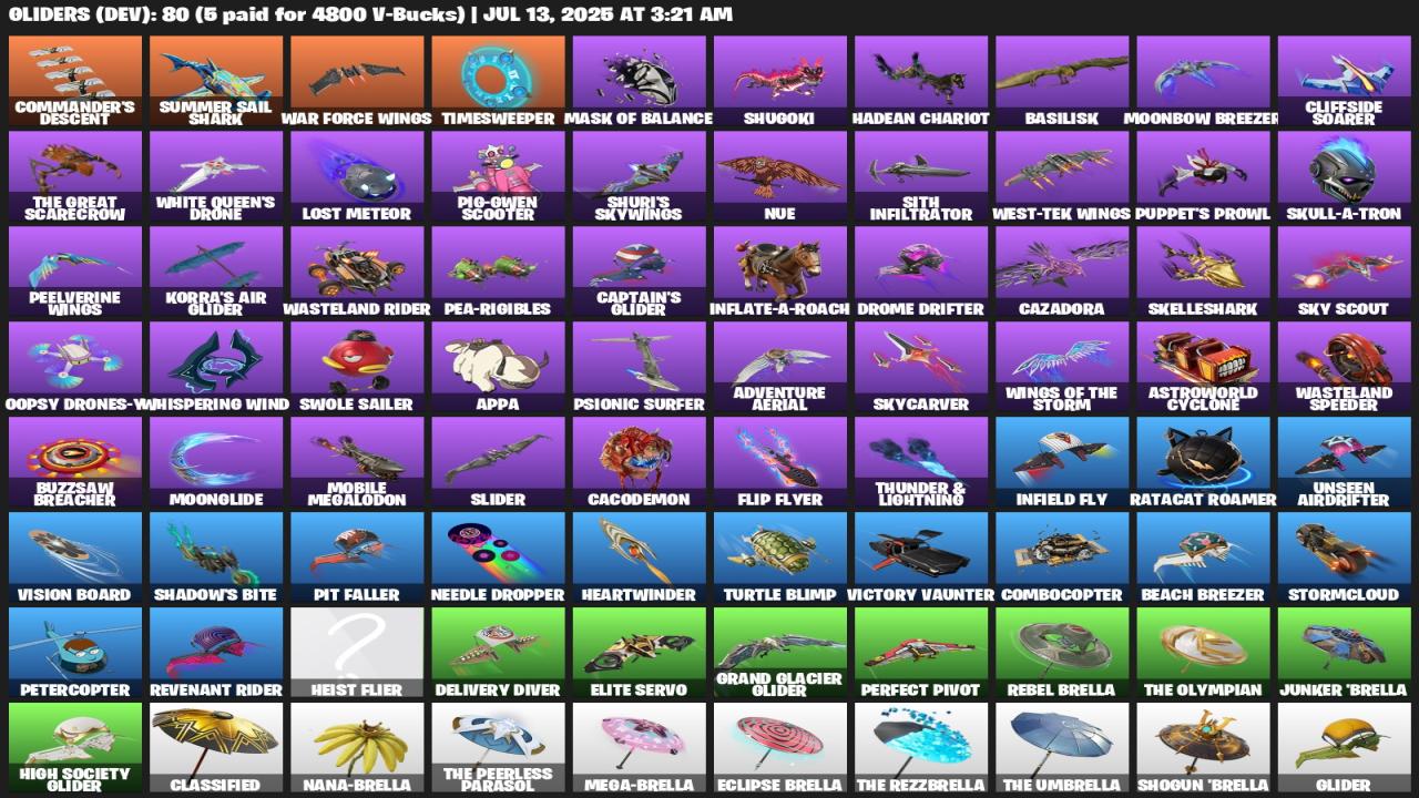 Diverse Fortnite Collection with 72 Unique Skins on PC 🎭🖥