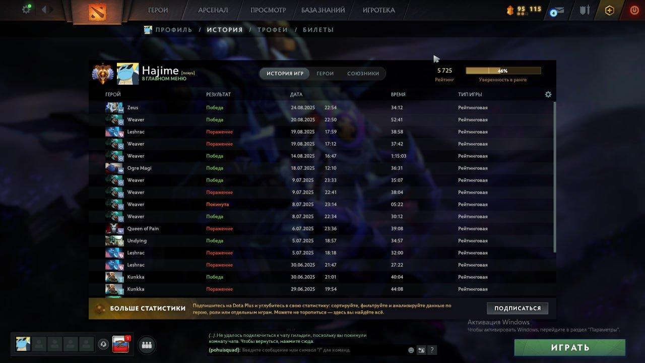 🏅 MMR 5725 | 🕒 5061h | 🛡 Integrity 12000