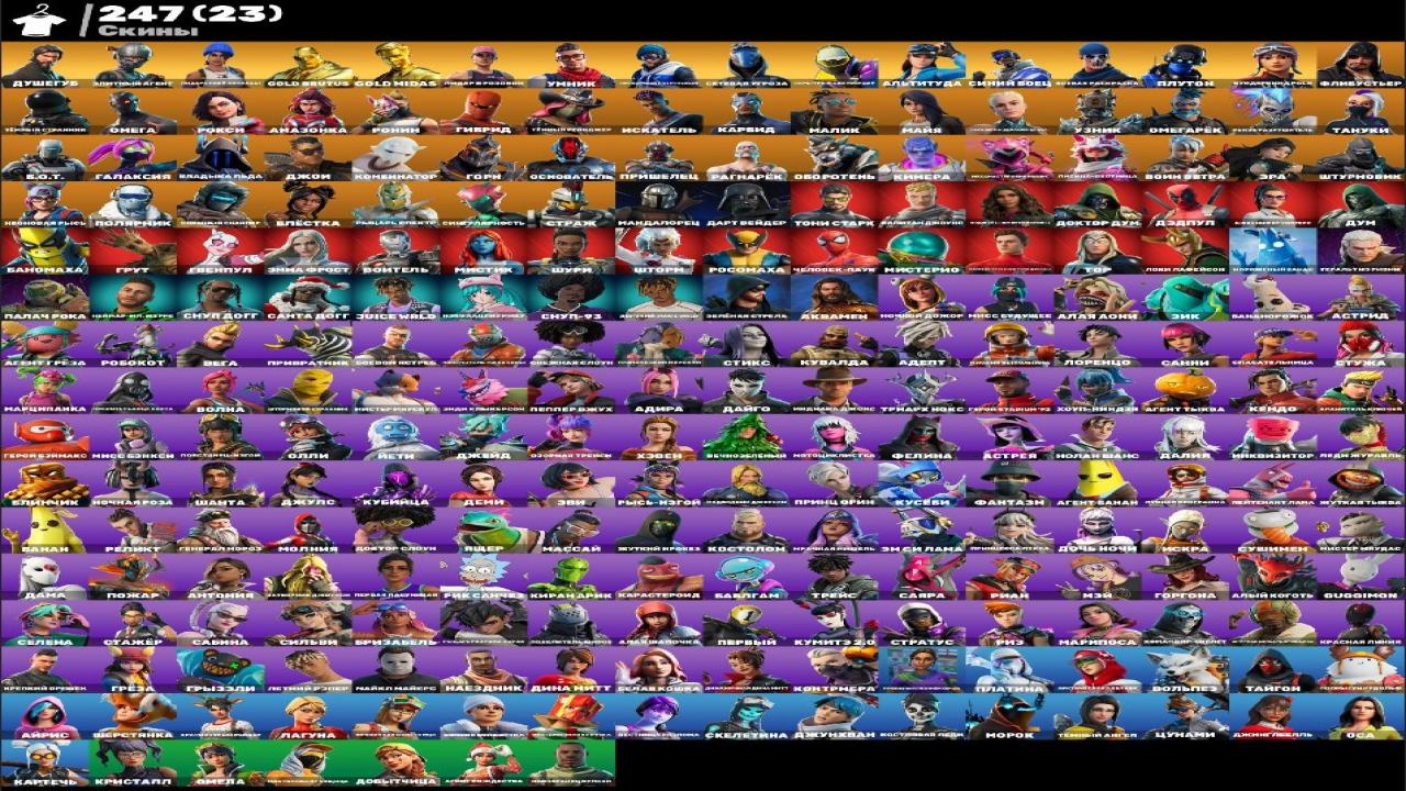 Diverse Collection of 247 Unique Skins for PC Battle Royale