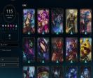 Diverse EU West Account with 127 Champions and 115 Skins