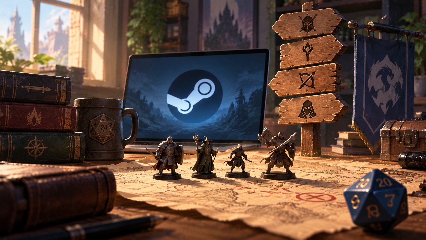 Steam запустил Party‑Based RPG Fest — скидки до 90%